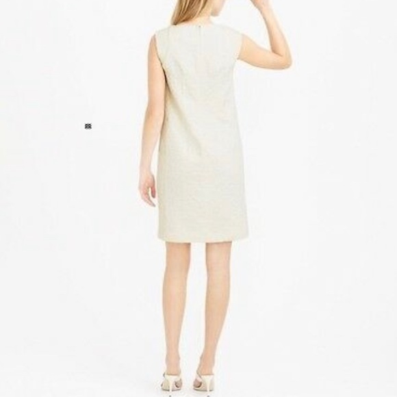 J. Crew Cream Sleeveless Textured Dress - Picture 3 of 11